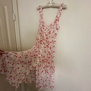 Reformation Red Floral Dress